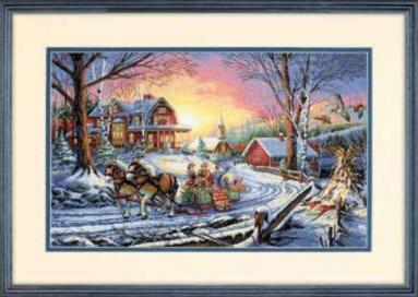 DIY "Pleasures Of Winter" 16.1"x9.8"