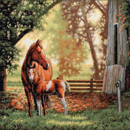 DIY "Mare and Foal" 13.8"x11.8"