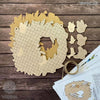 DIY Beaded Door Wreath Kit "Wildflowers and butterflies" Embroidery on wood, Home decoration