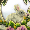 DIY Beaded Door Wreath Kit "Easter bunny" Embroidery on wood, Home decoration