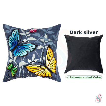 Needlepoint Pillow Kit "Butterflies in the Night"
