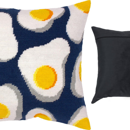 Needlepoint Pillow Kit "Fried Eggs"