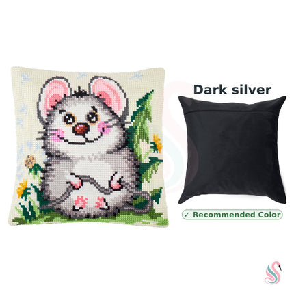 Cross Stitch Pillow Kit "Funny Mouse"