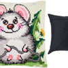 Cross Stitch Pillow Kit "Funny Mouse"