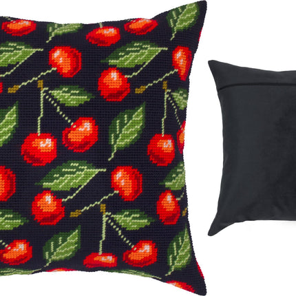 Needlepoint Pillow Kit "Cherries"