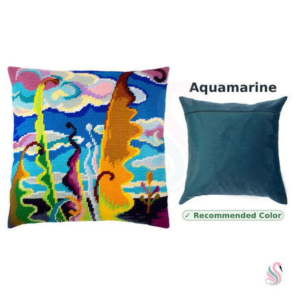 Needlepoint Pillow Kit "Abstract Sky"