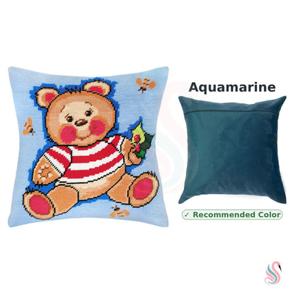 Needlepoint Pillow Kit "Teddy Bear"
