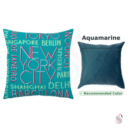 Needlepoint Pillow Kit "Cities"