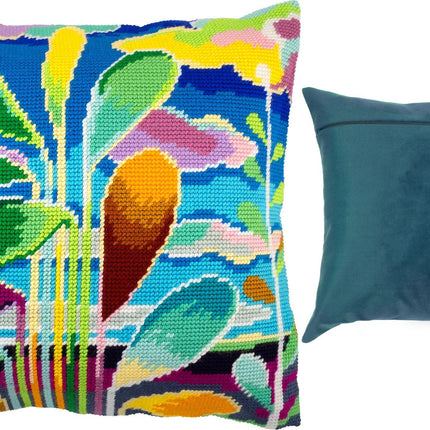 Needlepoint Pillow Kit "Abstract Tree"