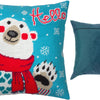 Needlepoint Pillow Kit "Bear with a Scarf"