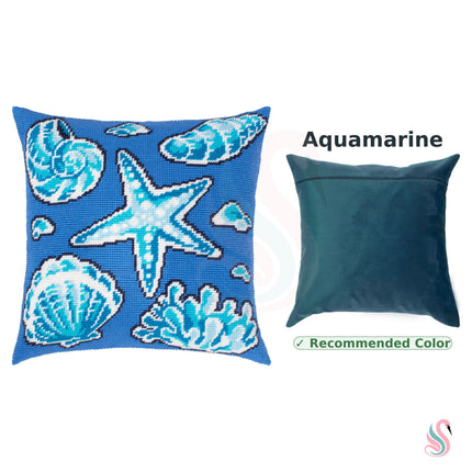 Needlepoint Pillow Kit "Treasures of the Sea"