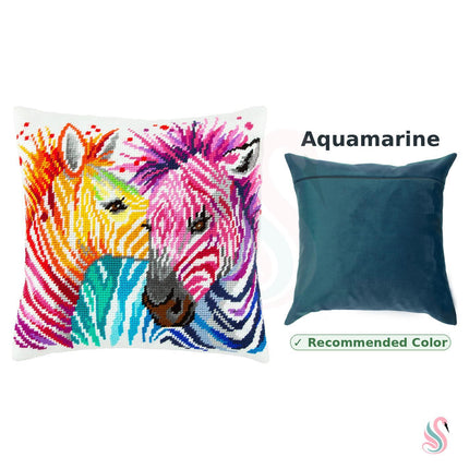 Needlepoint Pillow Kit "Zebras"
