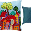 Cross Stitch Pillow Kit "Italian Town"
