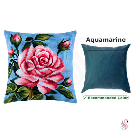 Cross Stitch Pillow Kit "Rose"