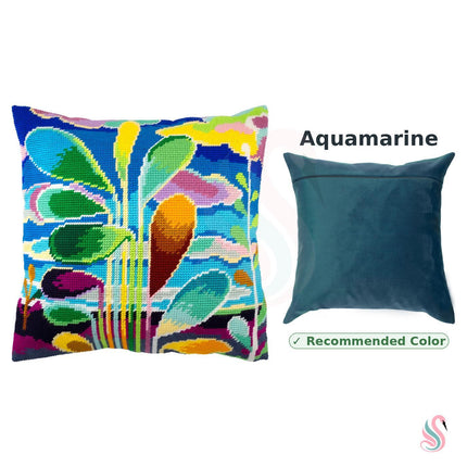 Needlepoint Pillow Kit "Abstract Tree"