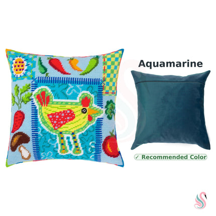 Needlepoint Pillow Kit "Rustic Kitchen Charm"