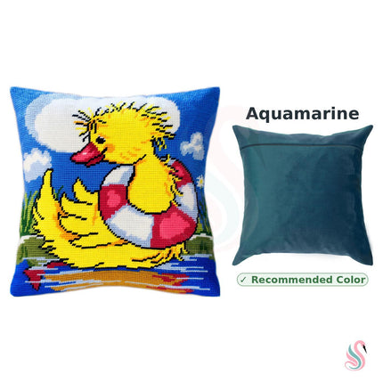Needlepoint Pillow Kit "Duckling the Sailor"