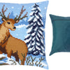 Cross Stitch Pillow Kit "Winter deer"