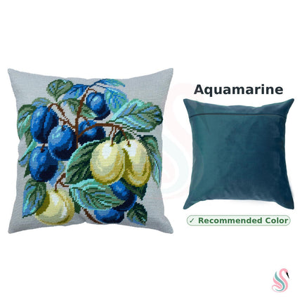 Needlepoint Pillow Kit "Plum Branches"