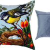 Needlepoint Pillow Kit "Tit at Her Nest"
