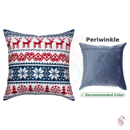 Needlepoint Pillow Kit "Christmas Deer Pattern"