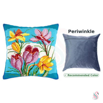 Needlepoint Pillow Kit "Crocuses"