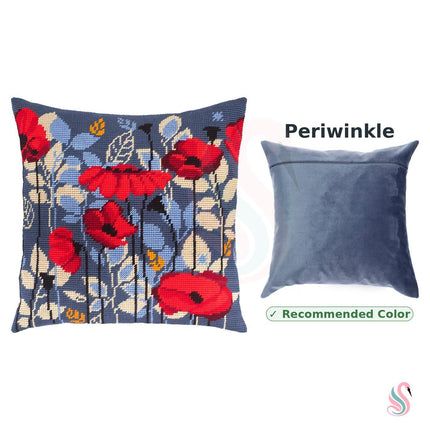 Needlepoint Pillow Kit "Poppies in the Evening"