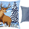 Cross Stitch Pillow Kit "Winter deer"