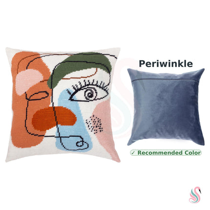 Needlepoint Pillow Kit "Female face"