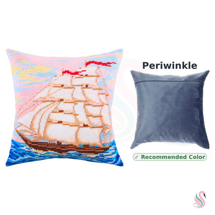Needlepoint Pillow Kit "Sailing Ship"