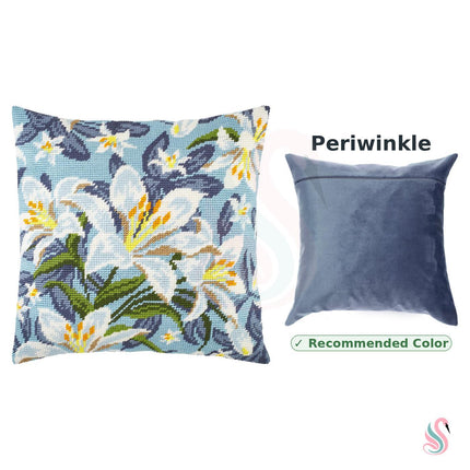 Needlepoint Pillow Kit "White Lilies"