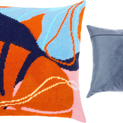 Needlepoint Pillow Kit "Abstract tropics"