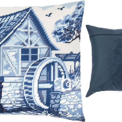 Needlepoint Pillow Kit "Delft Blue"