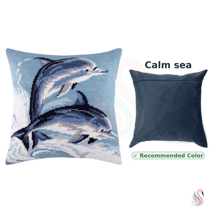 Needlepoint Pillow Kit "Dolphins"