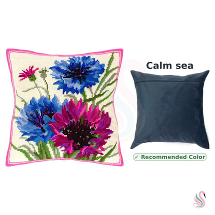 Needlepoint Pillow Kit "Cornflowers"