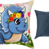 Needlepoint Pillow Kit "Little Triceratops"