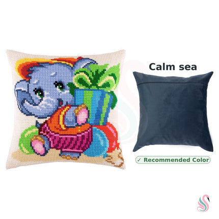 Cross Stitch Pillow Kit "Little Elephant"