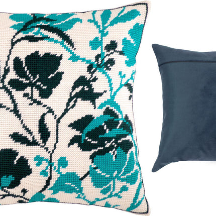 Needlepoint Pillow Kit "Flowers in the Evening"