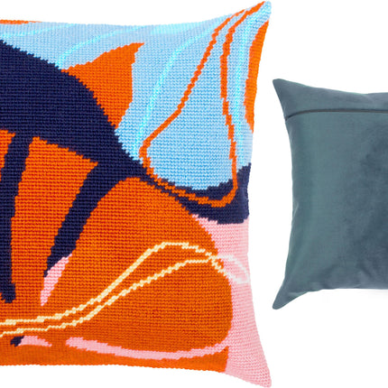 Needlepoint Pillow Kit "Abstract tropics"