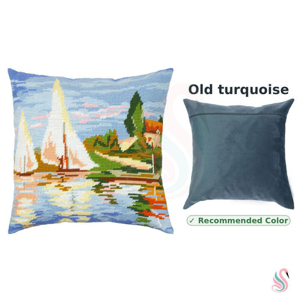 Needlepoint Pillow Kit "Regatta at Argenteuil"