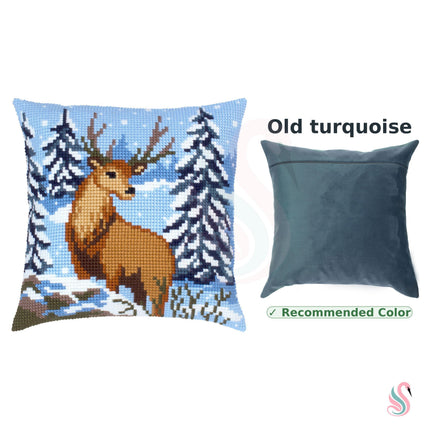 Cross Stitch Pillow Kit "Winter deer"