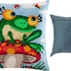 Cross Stitch Pillow Kit "Frog on a Mushroom"