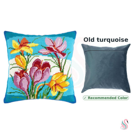 Needlepoint Pillow Kit "Crocuses"