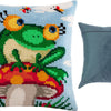 Cross Stitch Pillow Kit "Frog on a Mushroom"