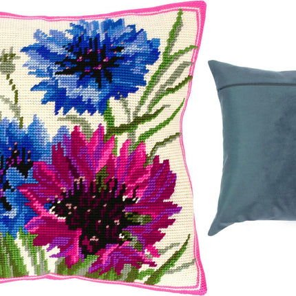 Needlepoint Pillow Kit "Cornflowers"