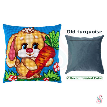 Cross Stitch Pillow Kit "Hare with a Carrot"