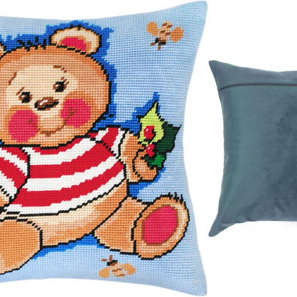 Needlepoint Pillow Kit "Teddy Bear"