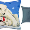 Needlepoint Pillow Kit "Polar Bears"