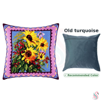 Needlepoint Pillow Kit "Bouquet of Sunflowers"