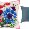 Needlepoint Pillow Kit "Poppies and Cornflowers"